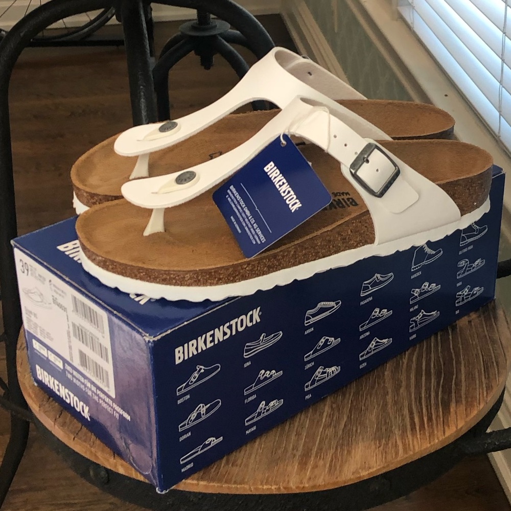 Birkenstock Gizeh Birkoflor-white, sz 39